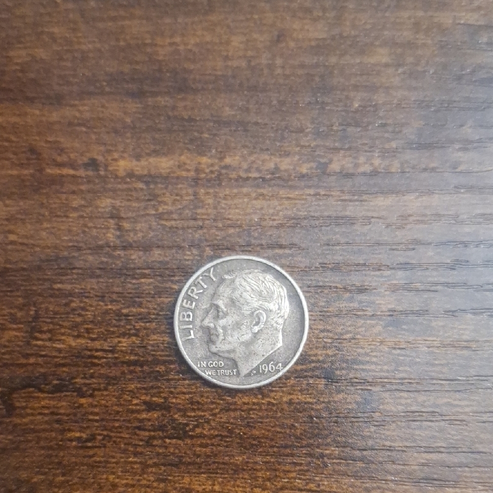 .900 1964 Silver Dime Coin